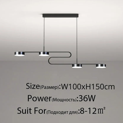 DecorBites™ LED Pendant Lights: Remote Controlled Modern Lighting for Home Décor