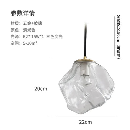 Ice Cube Lava FRP Pendant Light, Adjustable 3-Color