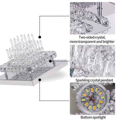 Lámpara colgante LED de cristal DecorBites™ para decoración de comedor y sala de estar