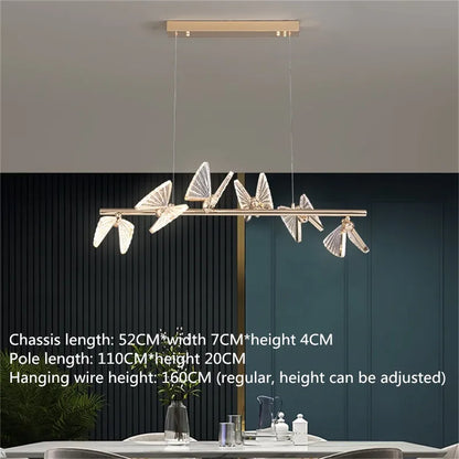 DecorBites™ Butterfly LED Chandelier: Modern Hanging Light for Home, Bedroom, Coffee Store & More