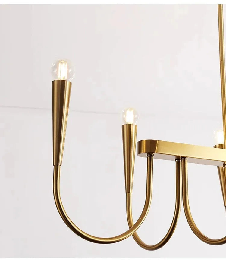 DecorBites™ French Style Black Pendant Light Luxury Led Chandelier Room Decor