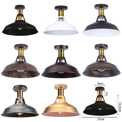 DecorBites™ Industrial Iron Ceiling Light Shade for Home Bar Cafe Shop Lighting