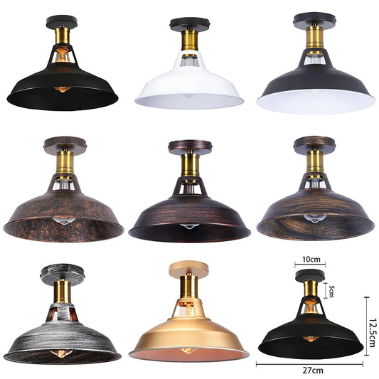 DecorBites™ Industrial Iron Ceiling Light Shade for Home Bar Cafe Shop Lighting