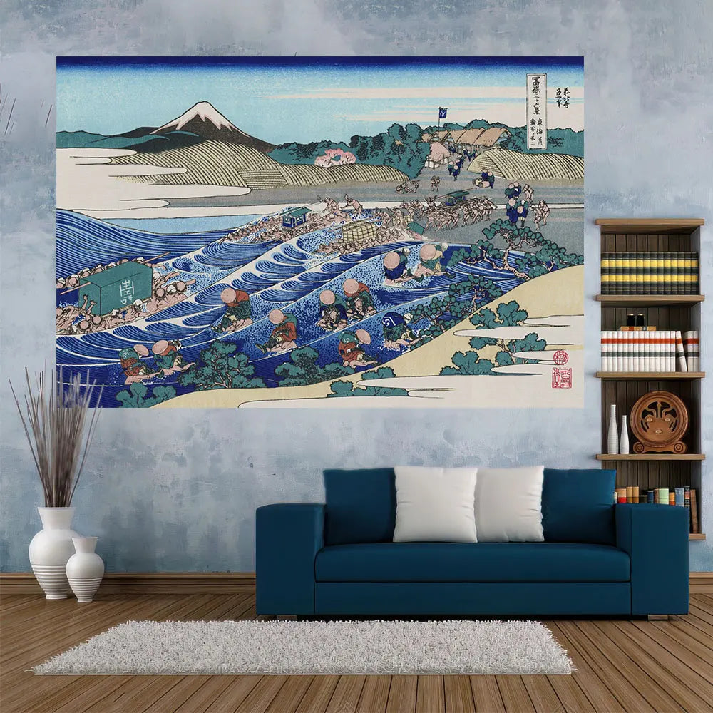 Fugaku Scenery Tapestry for Vintage Wall Art Aesthetic Home Decor by Decobites.