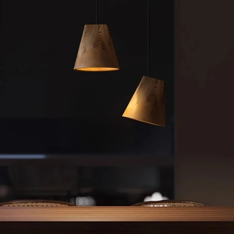 ثريا خشبية قابلة للتعديل من DecorBites™ لغرفة الطعام، وغرفة المعيشة، والسلالم