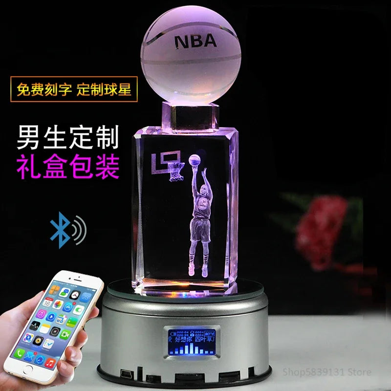 DecorBites™ Crystal Lights Basketball Table Lamp for Bed Room Decor