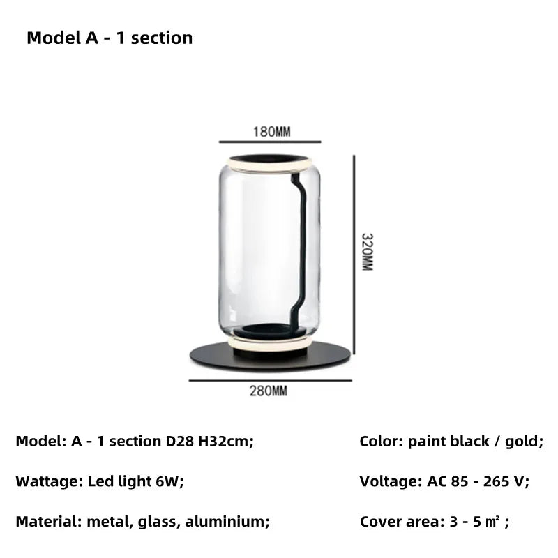 Lámpara de Pie LED con Pantalla de Vidrio Decorbites™ - Diseño Moderno Nórdico Minimalista para la Decoración del Hogar