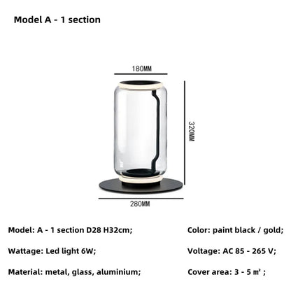 Lámpara de Pie LED con Pantalla de Vidrio Decorbites™ - Diseño Moderno Nórdico Minimalista para la Decoración del Hogar
