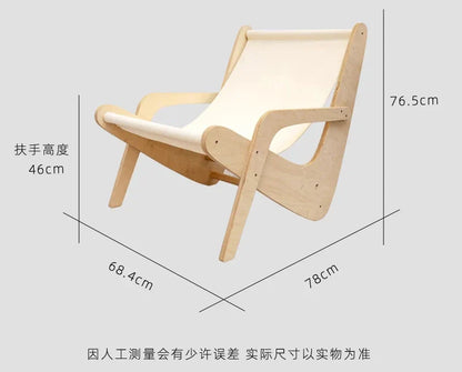 DecorBites™ Canvas Recliner: Retro Mid-Ancient Designer Sofa Chair for Living Room & Balcony