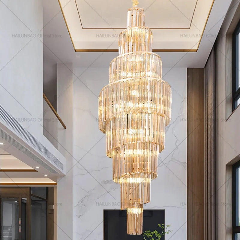 DecorBites™ Crystal Chandelier for Penthouse Villa Living Room - Modern Light Luxury Design