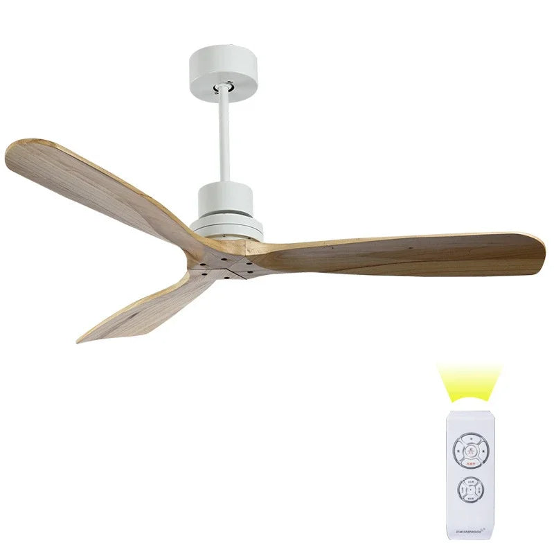 Ventilador de techo DecorBites™ de 52" con hélice en madera, funcionamiento silencioso para el hogar y el loft.