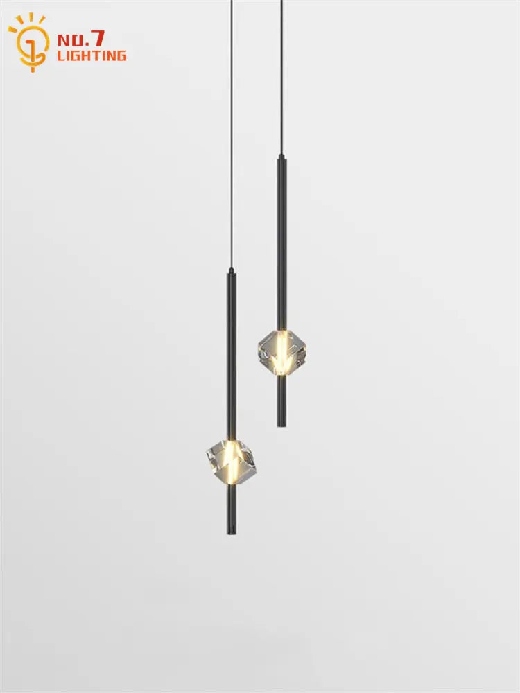 Lámparas colgantes de cristal DecorBites™ para dormitorio, iluminación LED moderna y minimalista para interiores