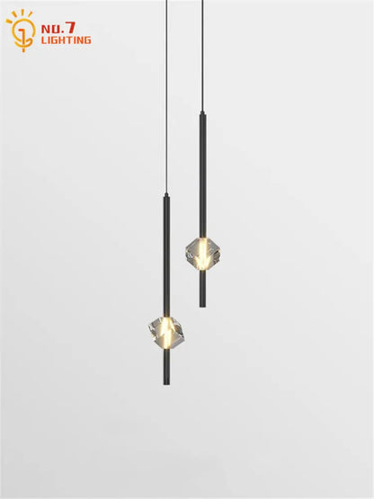 Lámparas colgantes de cristal DecorBites™ para dormitorio, iluminación LED moderna y minimalista para interiores