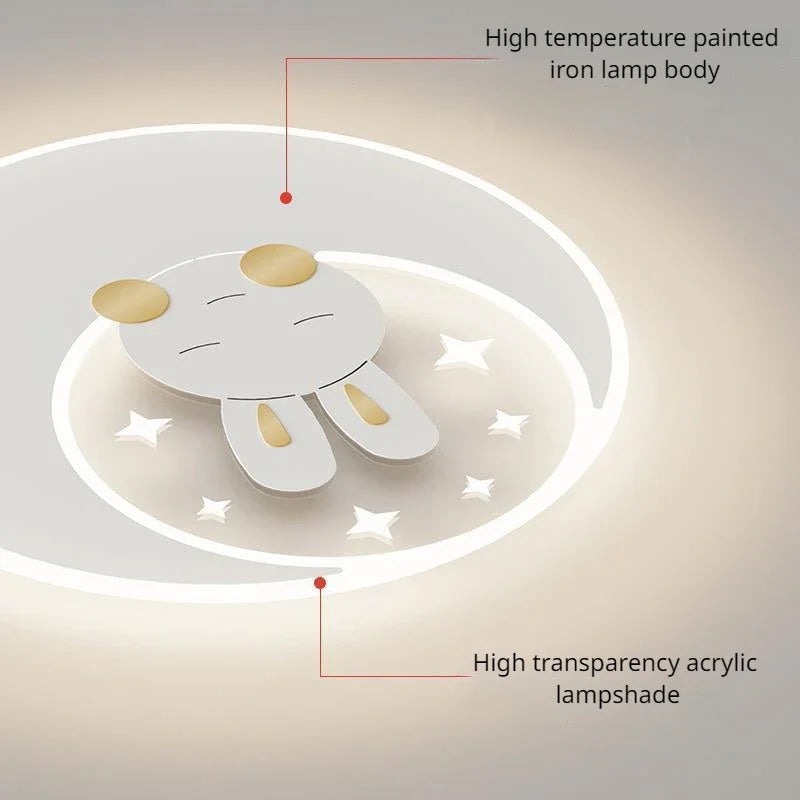 DecorBites™ Cartoon Elephant Rabbit Ceiling Light for Kid's Room