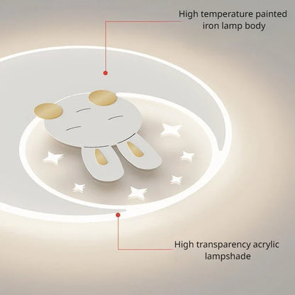 DecorBites™ Cartoon Elephant Rabbit Ceiling Light for Kid's Room