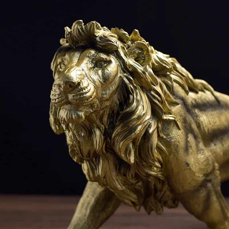 DecorBites™ Lion Crown Statue: Abstract Animal Sculpture for Home Décor & Gifts