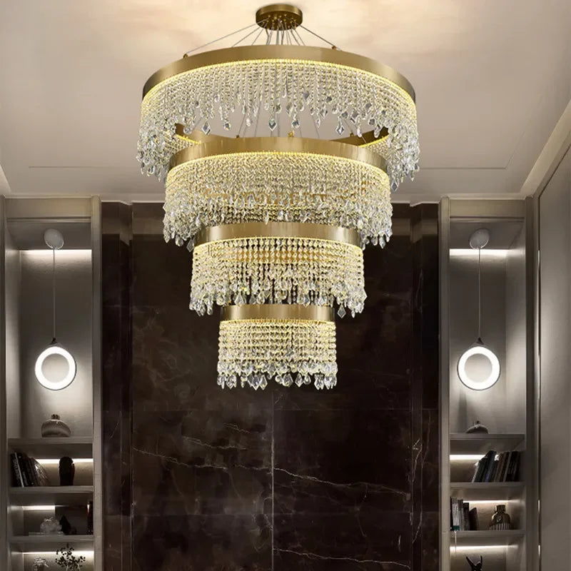 DecorBites™ Crystal LED Ceiling Chandeliers for Luxury Home Decor