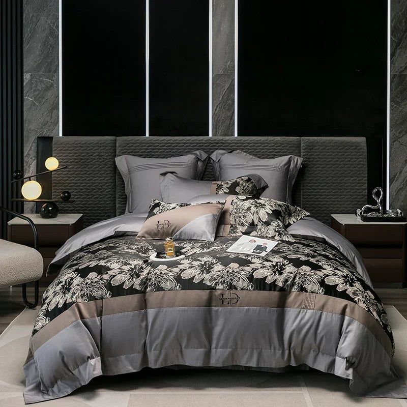 Decobites Champagne Luxury 100S Egyptian Cotton Relief Bedding Set