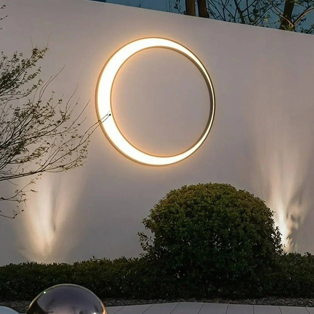 DecorBites™ Elegant Curved LED Outdoor Wall Lamp for Garden and Courtyard