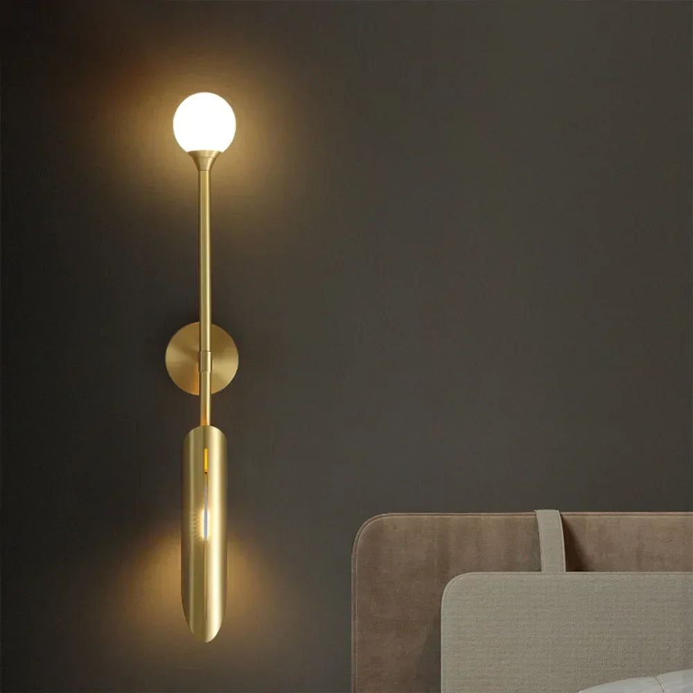 Lámpara de pared de cobre LED Gold Decorbites™ para sala de estar, comedor y dormitorio