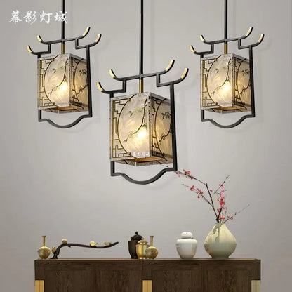 DecorBites™ Chinese-Style Copper Decorative Hall Bedroom Bedside Balcony Bar