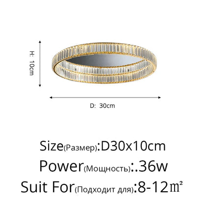 DecorBites™ Crystal LED Ceiling Chandeliers: Modern Living Room Dining Room Pendant Lamp