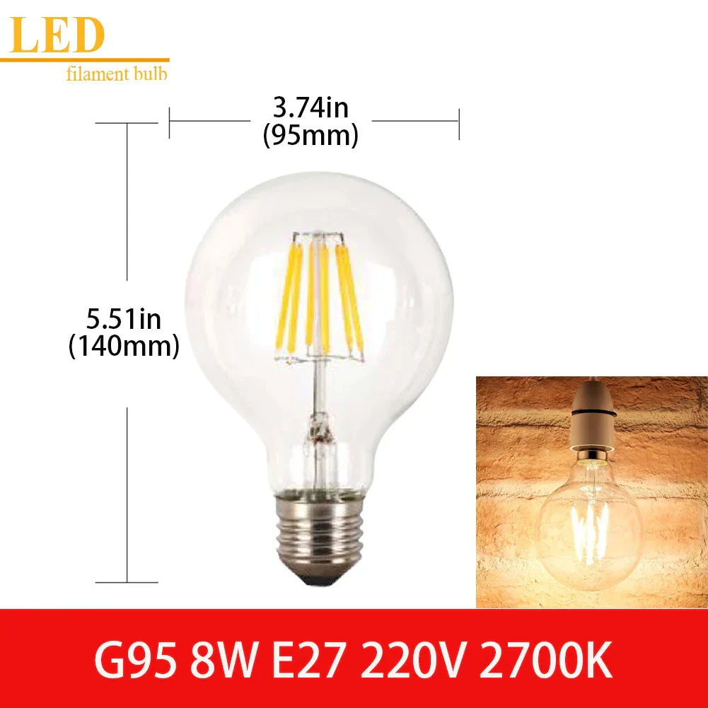 Clear Glass Vintage Bulb