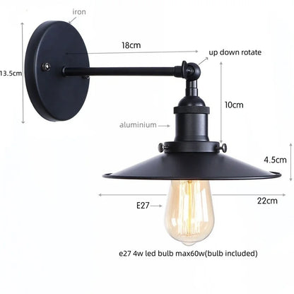 Decorbites™ LED-Wandleuchten Badezimmerspiegel Treppenleuchte Industrie Vintage Wandlampe