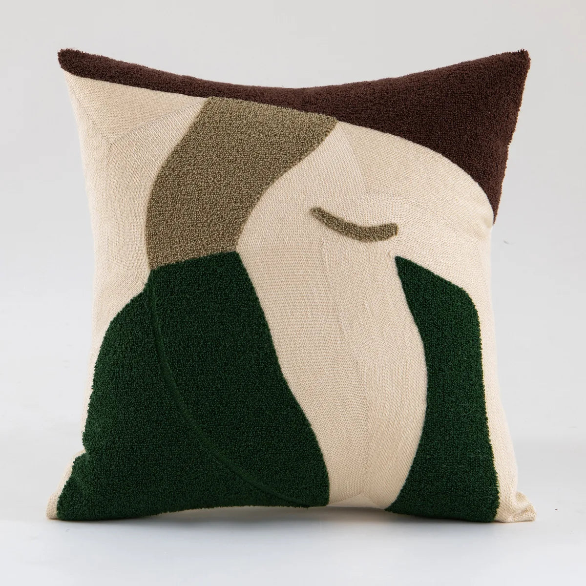 Green Tufted Cushion Cover