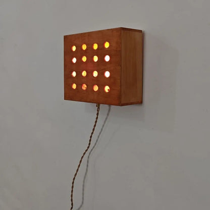 DecorBites™ Cave Box Retro Wall Light: Artistic Master Bedroom Headboard & Living Room Feature.