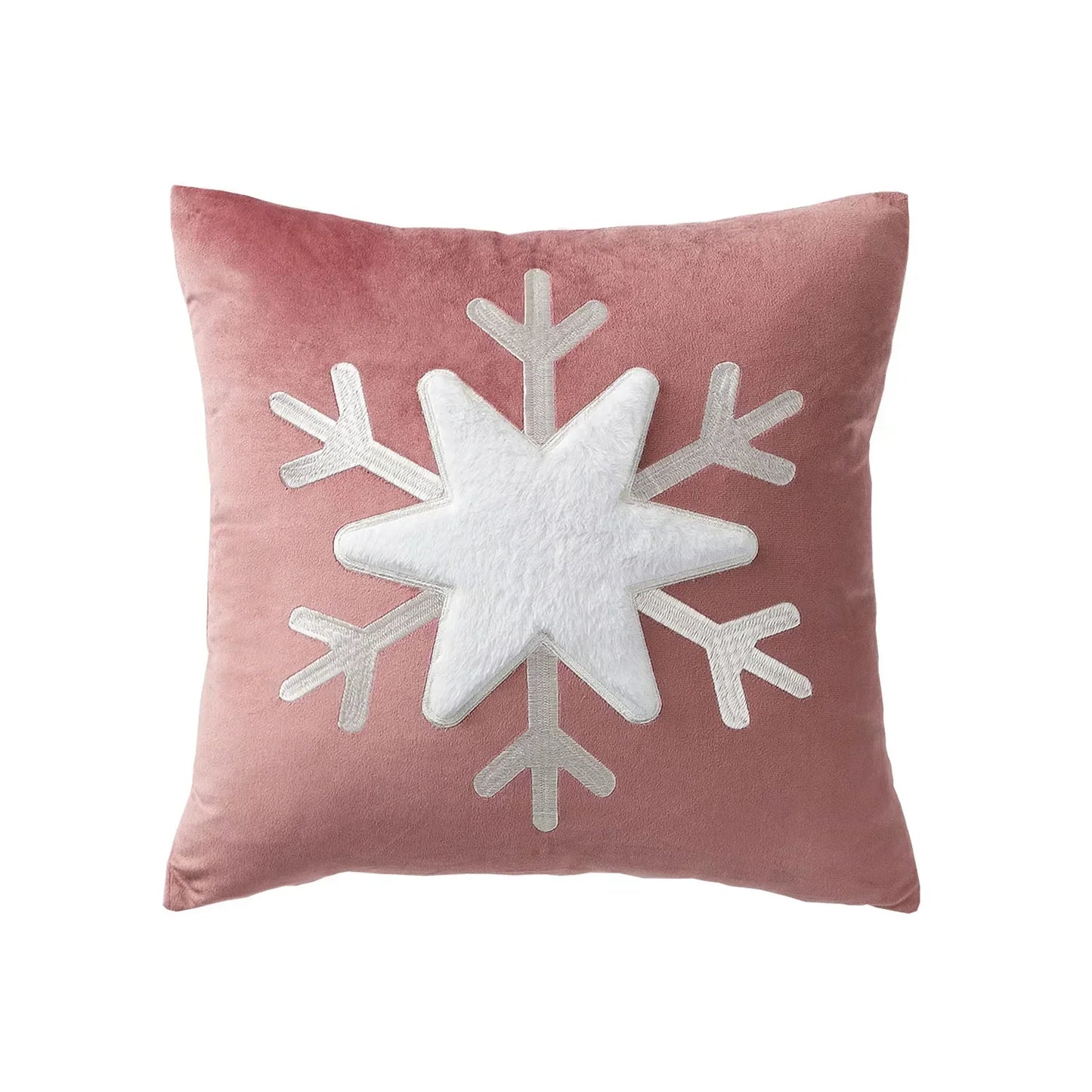 DecorBites™ Christmas Jacquard Elk Snowflake Embroidered Throw Pillow Cover - Festive Home Decor