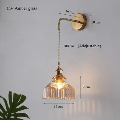DecorBites™ Glass Shade LED Wall Lamp for Luxury Living Room Decor