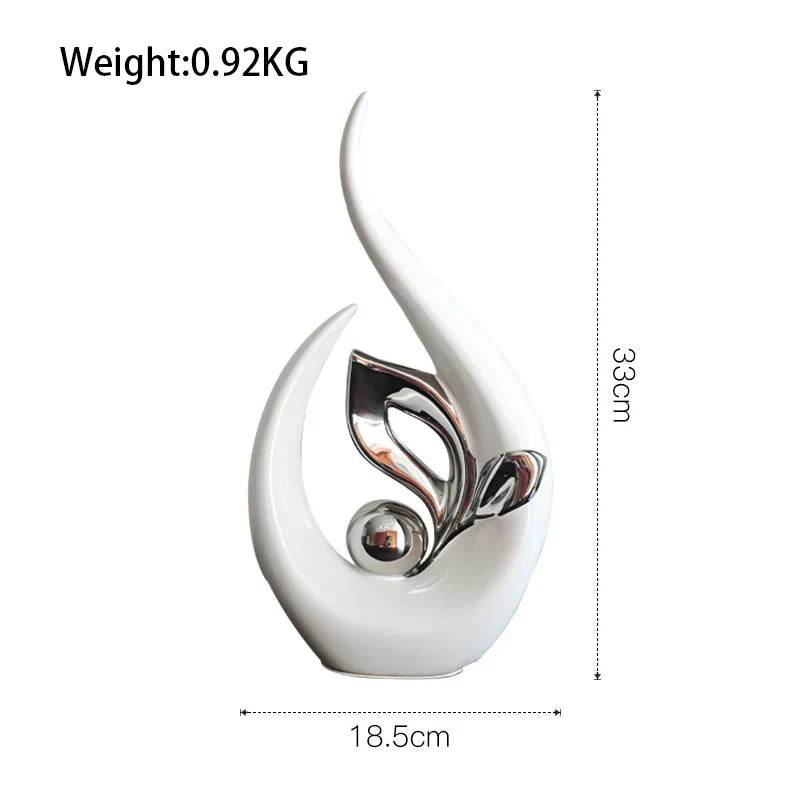 DecorBites™ Lifelike Nordic Ceramic Figurine for Home Office Decor & Desk Craft Gift