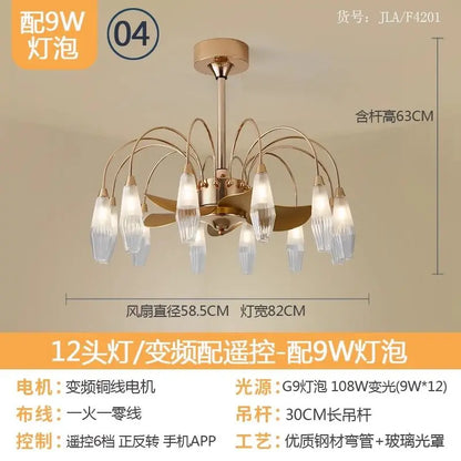 DecorBites™ Ceiling Fan Lights with LED, Modern Indoor Lighting for Living Room, Bedroom, Dining Room