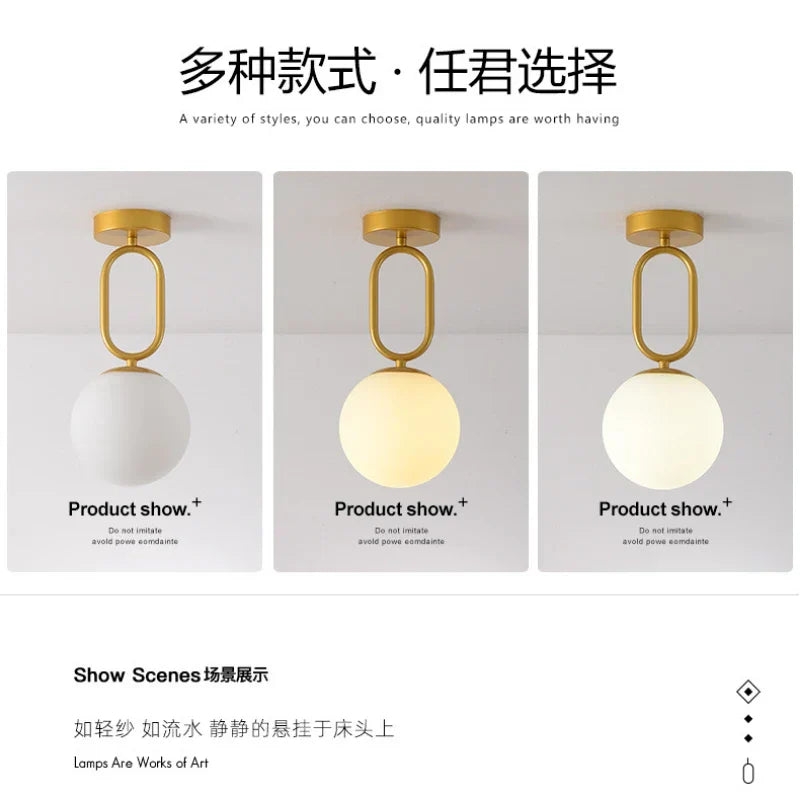 ديكوربايتس™ مصباح سقف زجاجي أسود ذهبي: وحدات إضاءة LED عصرية على الطراز الاسكندنافي
