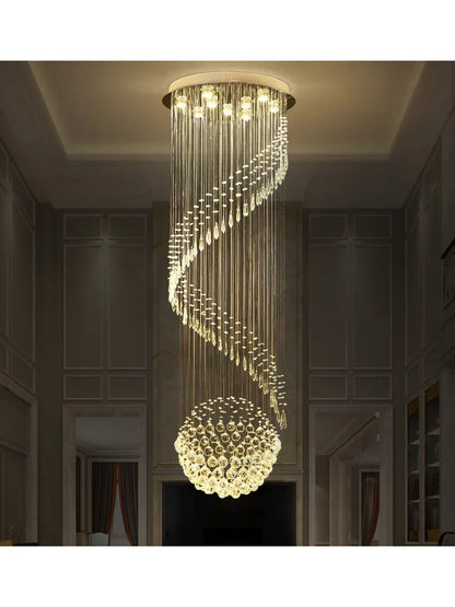 DecorBites™ Crystal Chain Pendant Light Chandelier for Living Room and Staircase