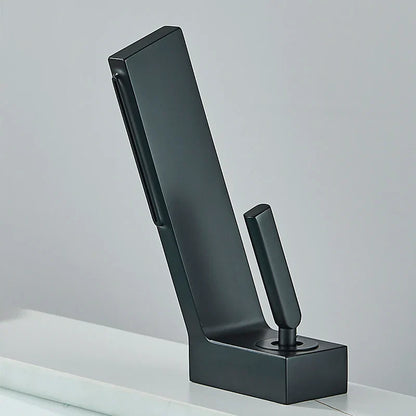 DecorBites™ Brass Waterfall Basin Faucet Hot/Cold Mixer Taps Single Handle Bathroom Sink