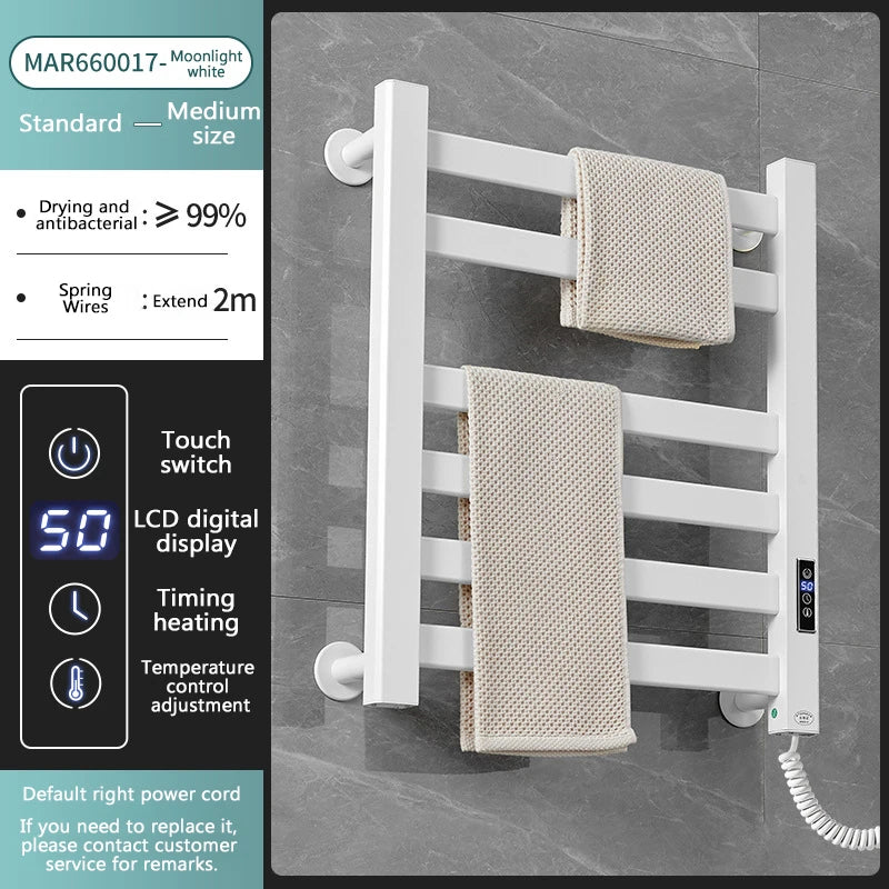 DecorBites™ Electric Towel Radiator Warmer Rack for Smart Bathroom Storage and Heating