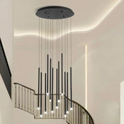 Decorbites™ LED-Kronleuchter: Modern minimalistisches Gold-Schwarz-Draht-verstellbares Leuchtarmatur für das Esszimmer