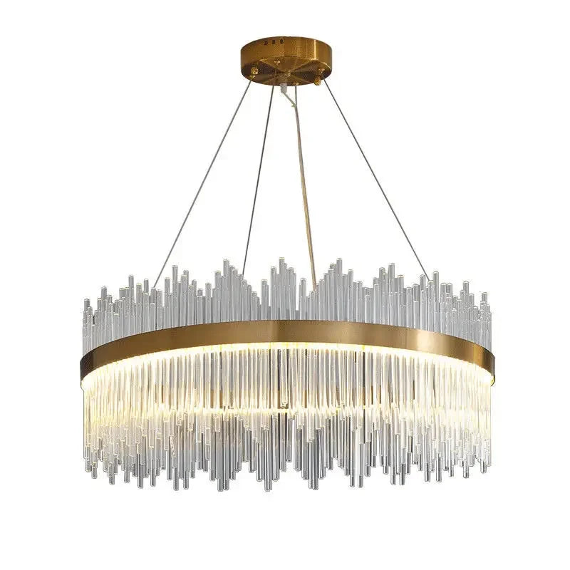 Gold Dimmable Crystal Chandelier