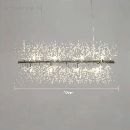 DecorBites™ Dandelion Crystal Chandelier: Modern Nordic Style LED Pendant Light for Living Room