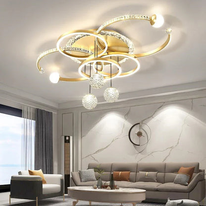 Modern Iron and Acrylic LED Pendant Chandelier