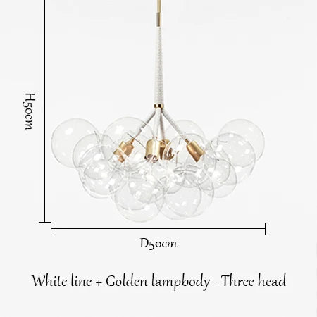 DecorBites™ Bubble Chandelier: High Quality LED Lighting for Bedroom and Lounge