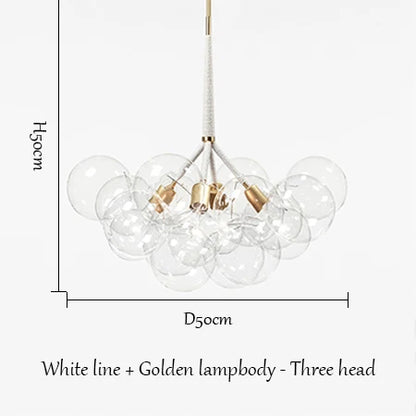 DecorBites™ Bubble Chandelier: High Quality LED Lighting for Bedroom and Lounge