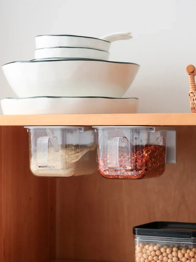 DecorBites™ Kitchen Spice Rack Organizer Set with Seasoning Containers and Spoons