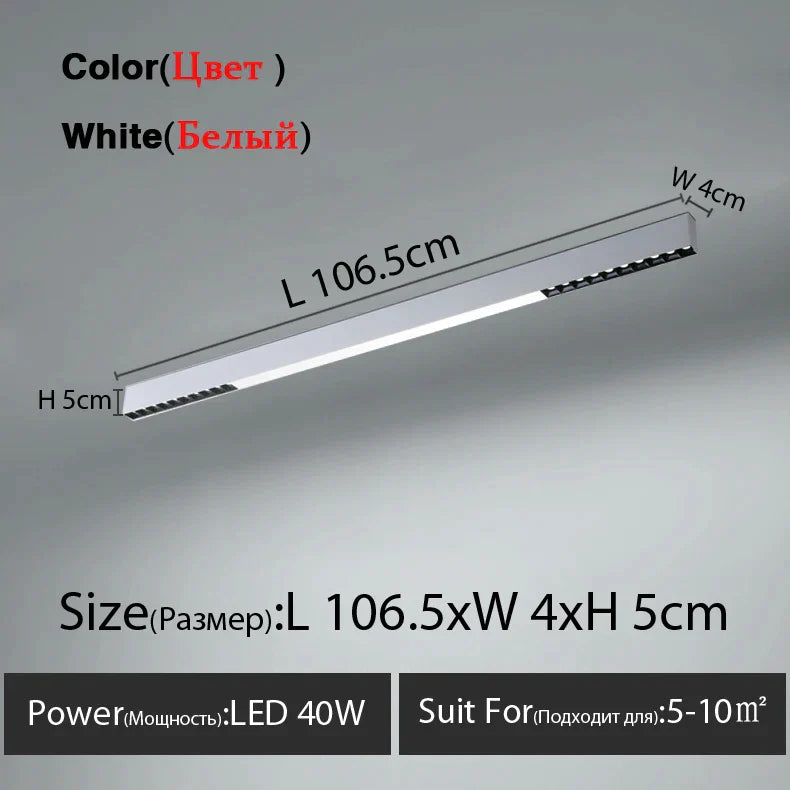 Lámpara de techo lineal LED DecorBites™ para sala de estar, comedor y dormitorio - Diseño minimalista