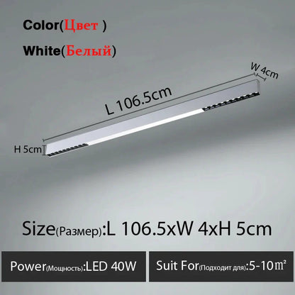 Lámpara de techo lineal LED DecorBites™ para sala de estar, comedor y dormitorio - Diseño minimalista