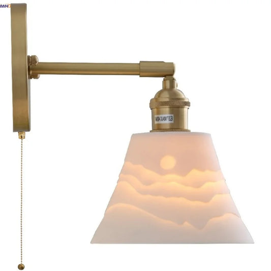 DecorBites™ LED Wall Lamp Sconce Up Down Rotate Pull Chain Switch Modern Stair Light Fixtures