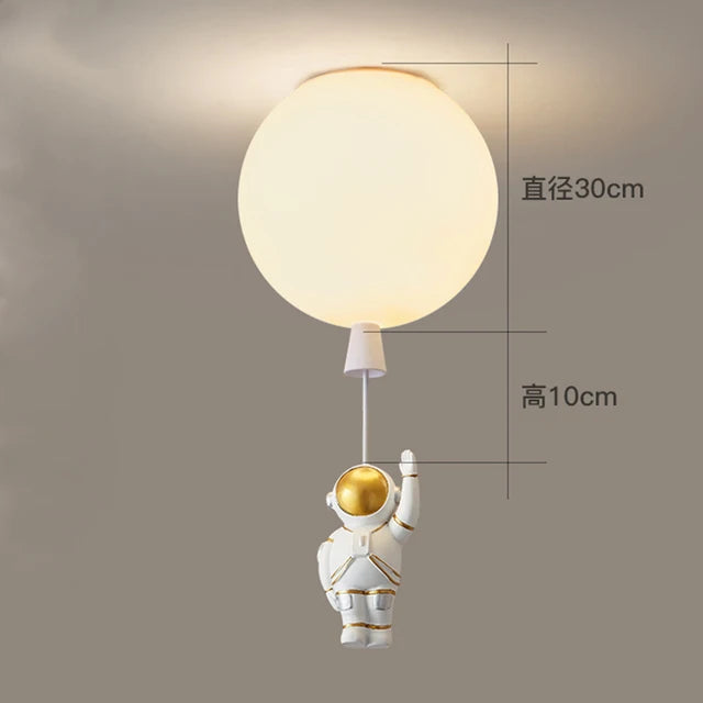 Lámpara colgante de bola de cristal de astronauta LED™ Decorbites para habitación de niños
