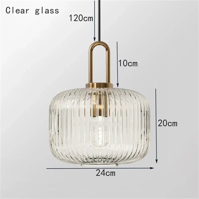 DecorBites™ Glass Stripe LED Pendant Lights for Stylish Indoor Home Decor